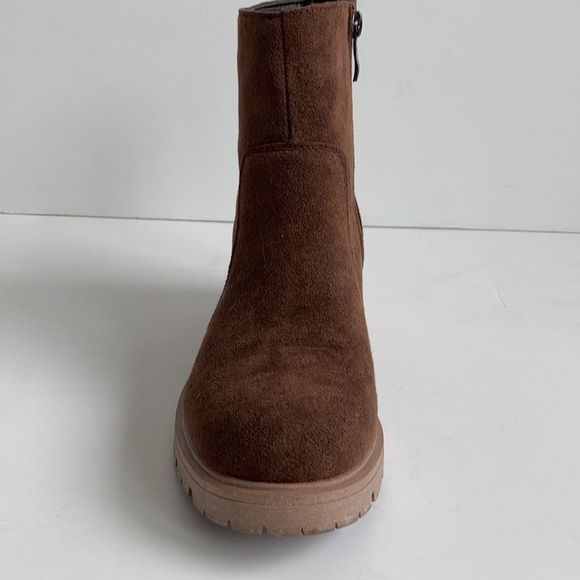 Seven brown Bestie Boot chelsea boot mid-calf lug sole side zip boot - Picture 6 of 16